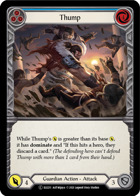 Thump (Blue) [U-ELE211] (Tales of Aria Unlimited)  Unlimited Rainbow Foil | Good Games Morley