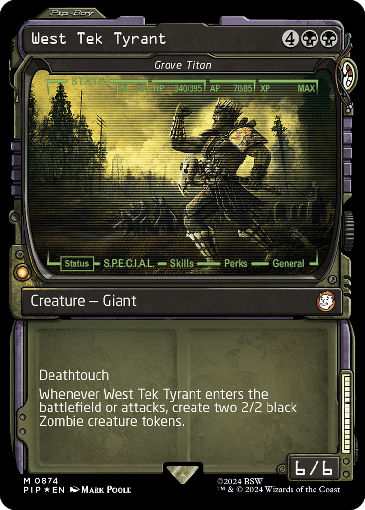 West Tek Tyrant - Grave Titan (Showcase) (Surge Foil) [Fallout] | Good Games Morley