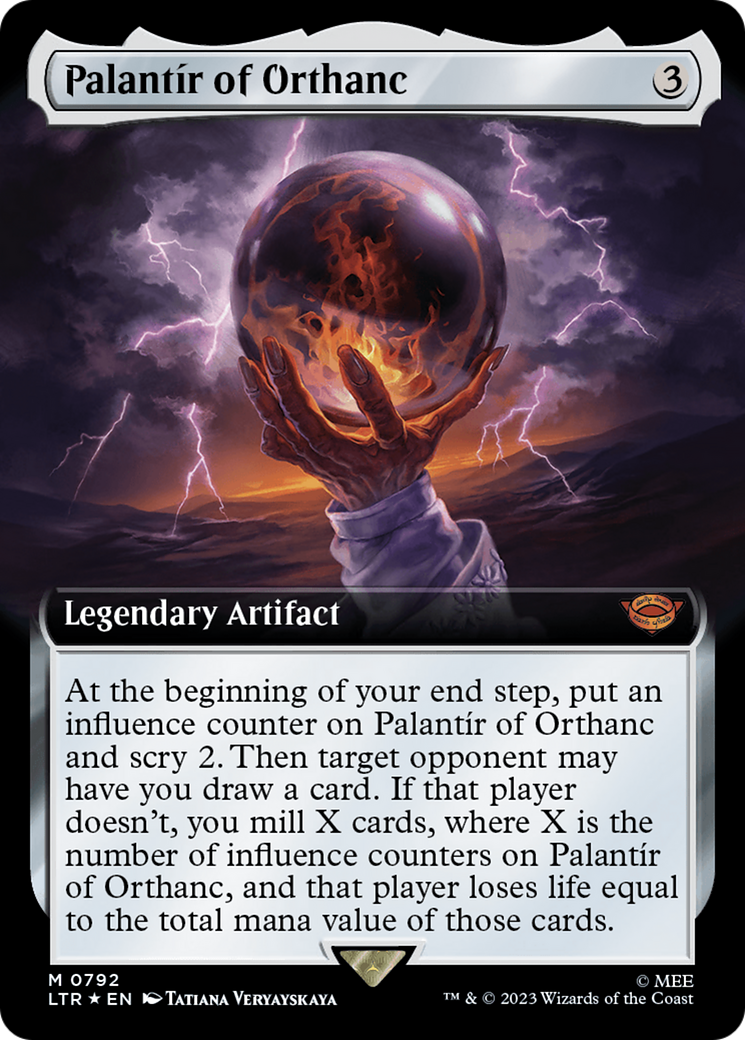 Palantir of Orthanc (Extended Art) (Surge Foil) [The Lord of the Rings: Tales of Middle-Earth] | Good Games Morley