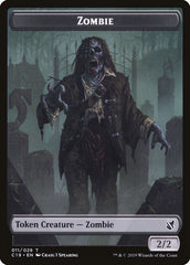 Zombie (010) // Zombie (011) Double-Sided Token [Commander 2019 Tokens] | Good Games Morley