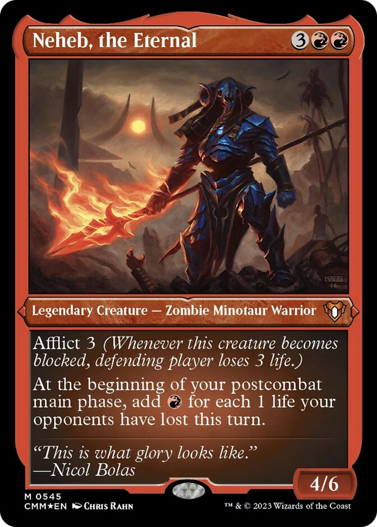 Neheb, the Eternal (Foil Etched) [Commander Masters] | Good Games Morley