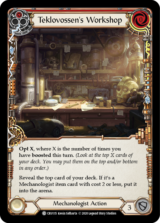 Teklovossen's Workshop (Red) [CRU115] (Crucible of War)  1st Edition Normal | Good Games Morley