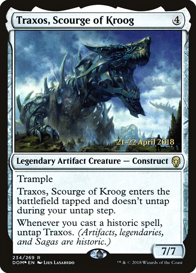 Traxos, Scourge of Kroog [Dominaria Prerelease Promos] | Good Games Morley