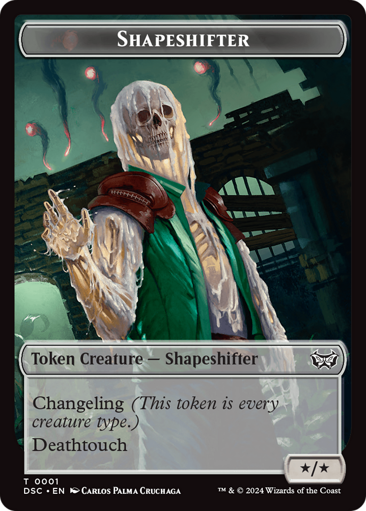 Insect (0011) // Shapeshifter Double-Sided Token [Duskmourn: House of Horror Commander Tokens] | Good Games Morley