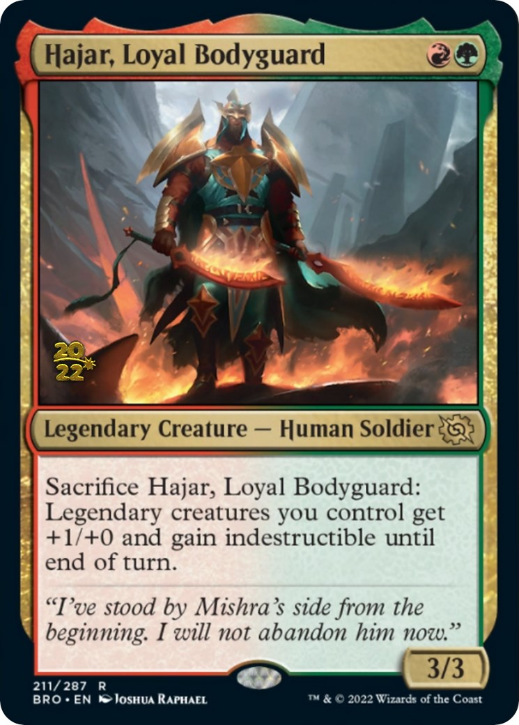Hajar, Loyal Bodyguard [The Brothers' War Prerelease Promos] | Good Games Morley