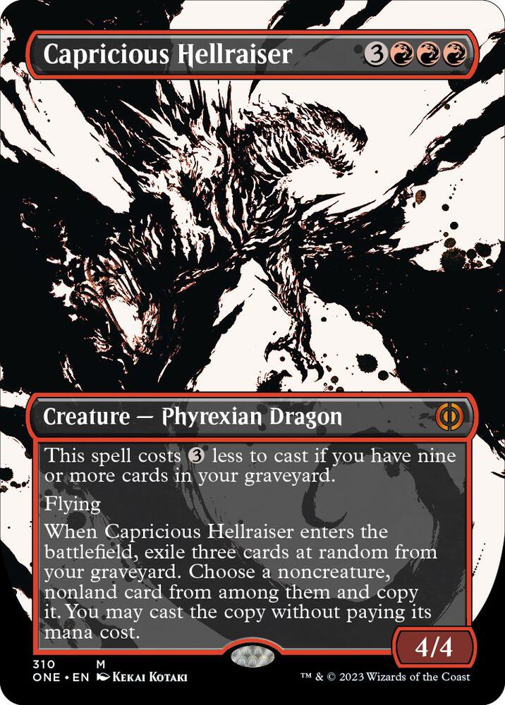 Capricious Hellraiser 310/271 (Phyrexia: All Will Be One)  - Borderless | Good Games Morley