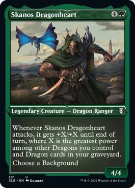 Skanos Dragonheart 521 (Commander Legends: Battle for Baldur's Gate)  - Etched Foil | Good Games Morley