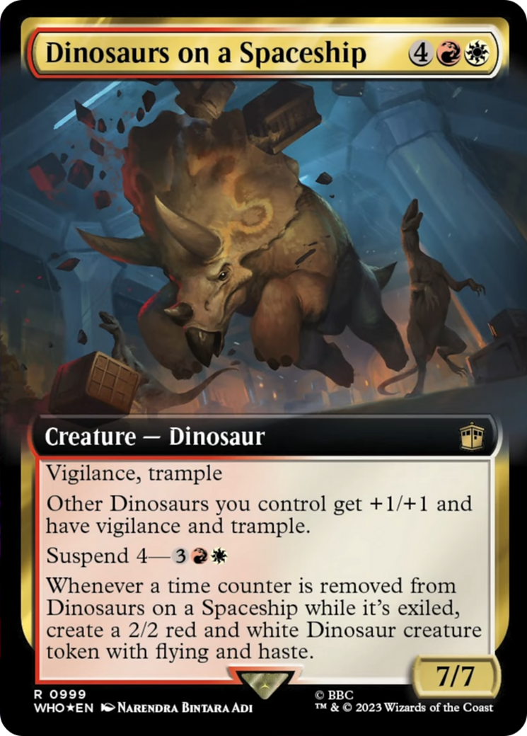 Dinosaurs on a Spaceship (Extended Art) (Surge Foil) [Doctor Who] | Good Games Morley