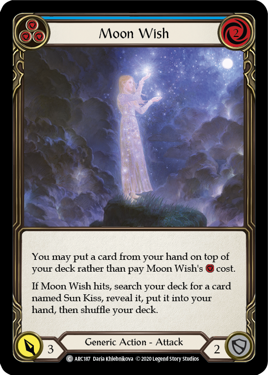Moon Wish (Blue) [U-ARC187] (Arcane Rising Unlimited)  Unlimited Rainbow Foil | Good Games Morley