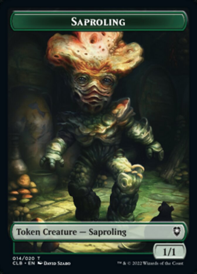 Treasure // Saproling Double-Sided Token [Commander Legends: Battle for Baldur's Gate Tokens] | Good Games Morley