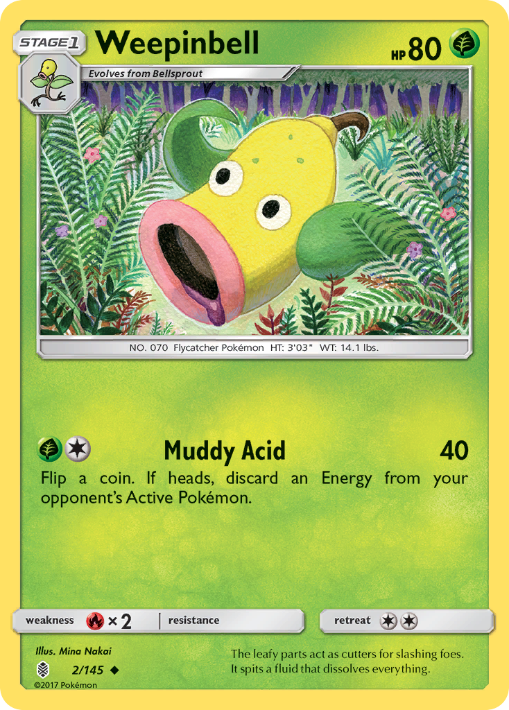 Weepinbell (2/145) [Sun & Moon: Guardians Rising] | Good Games Morley