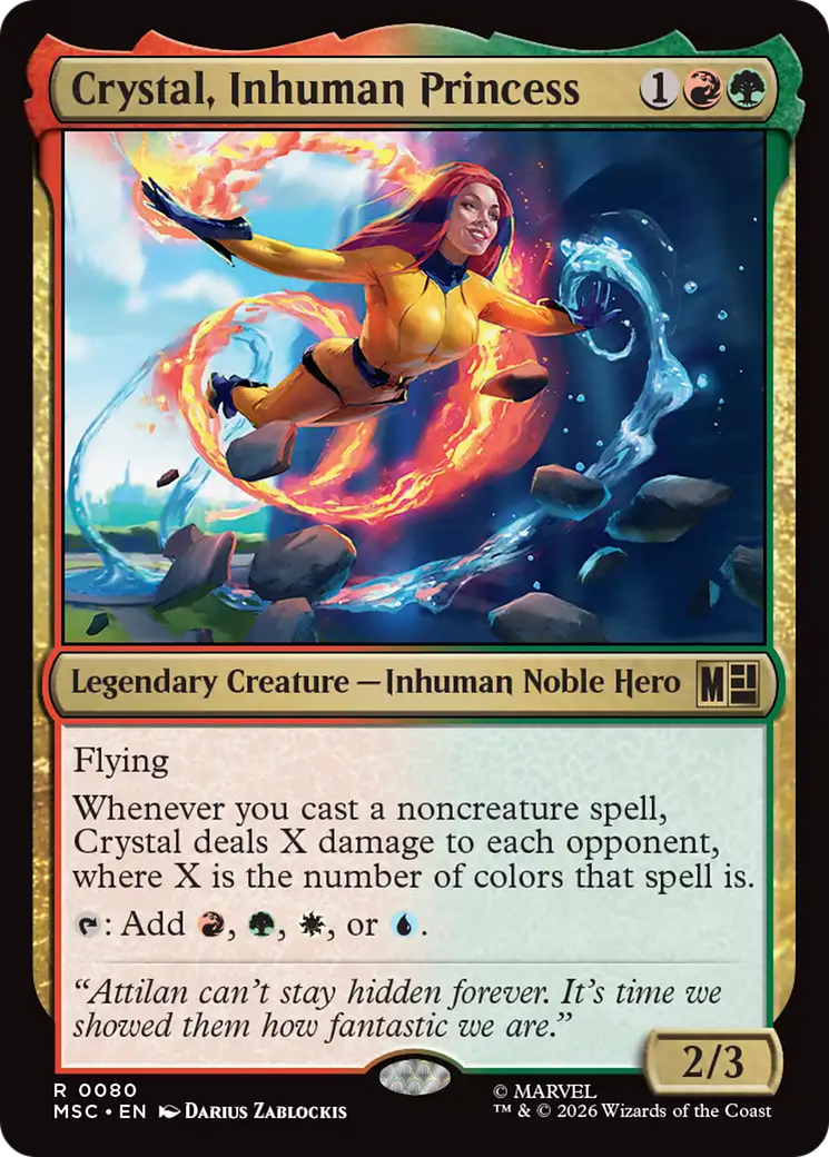 Crystal, Inhuman Princess (Surge Foil) [Marvel Super Heroes Commander] | Good Games Morley