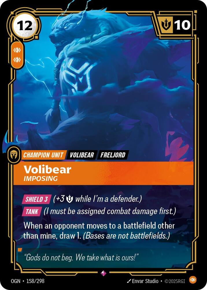 Volibear - Imposing 158/298 (Origins)  - Foil | Good Games Morley