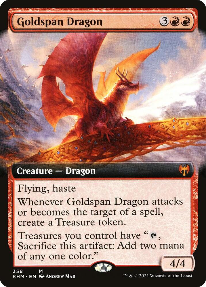 Goldspan Dragon 358 (Kaldheim)  - Extended Art Foil | Good Games Morley