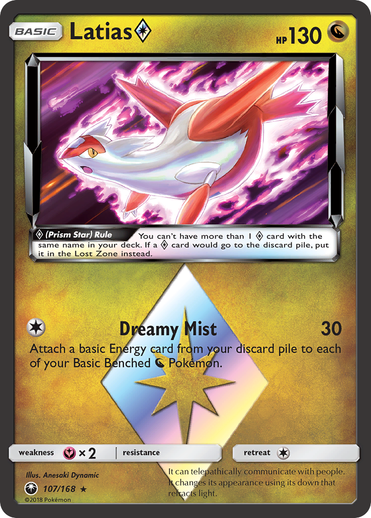 Latias (107/168) (Prism Star) [Sun & Moon: Celestial Storm] | Good Games Morley