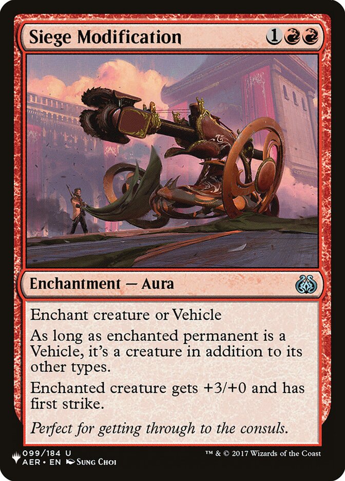 Siege Modification [The List] | Good Games Morley