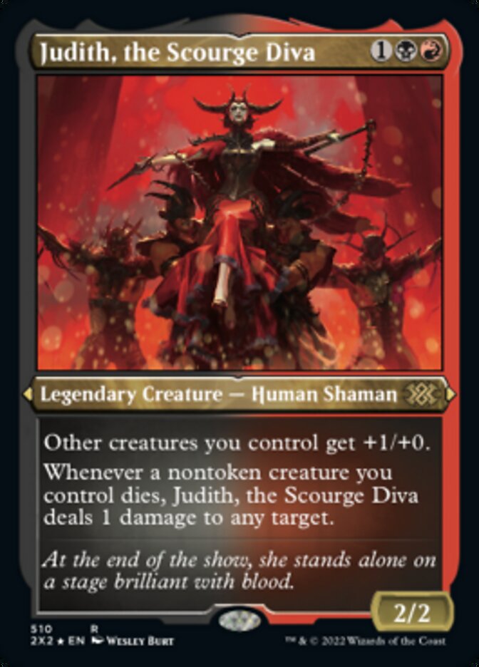 Judith, the Scourge Diva (Foil Etched) [Double Masters 2022] | Good Games Morley