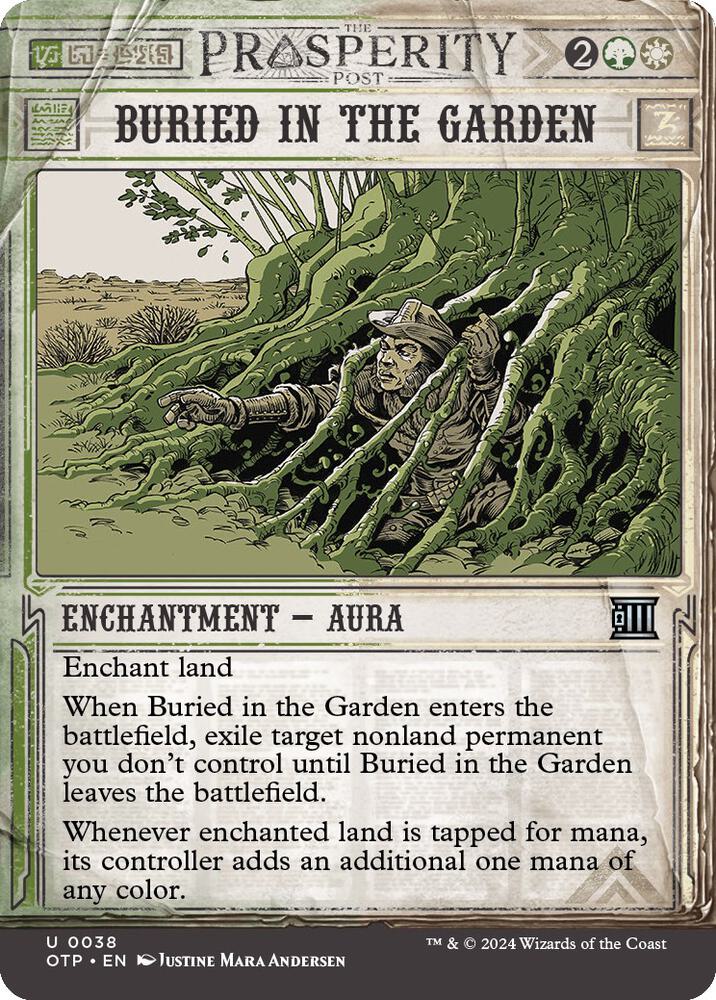 Buried in the Garden 38/65 (Outlaws of Thunder Junction: Breaking News)  - Showcase | Good Games Morley