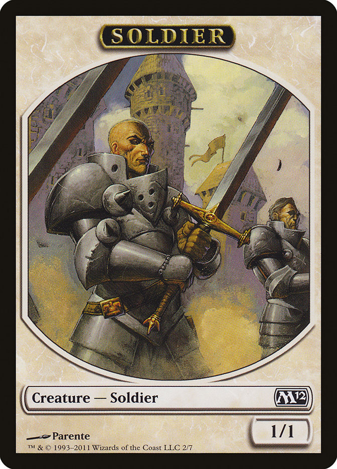 Soldier Token [Magic 2012 Tokens] | Good Games Morley