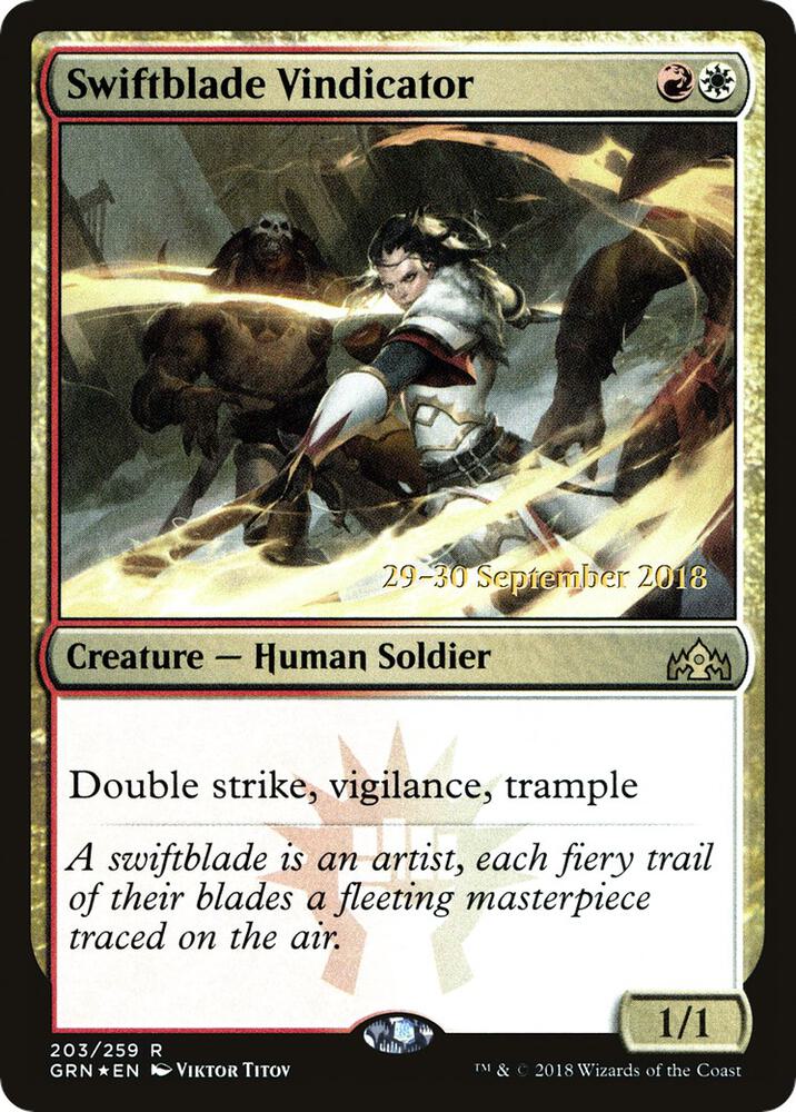 Swiftblade Vindicator GRN 203s/84 (Prerelease Cards)  - Foil | Good Games Morley