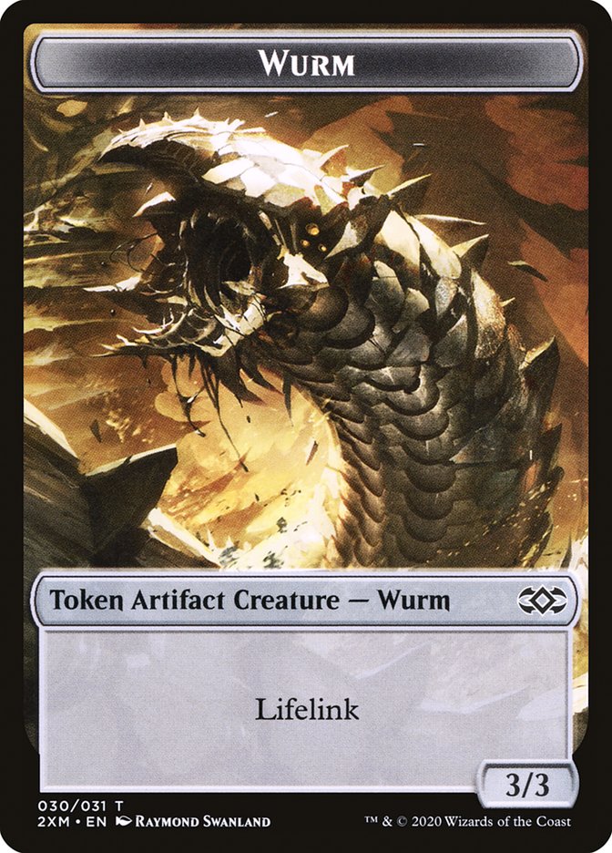 Wolf // Wurm (030) Double-Sided Token [Double Masters Tokens] | Good Games Morley