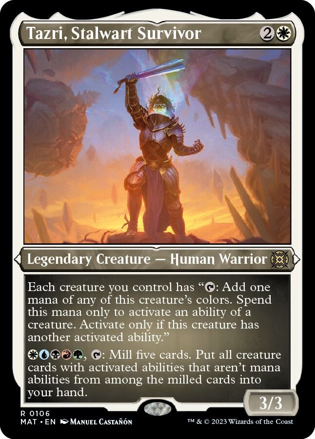 Tazri, Stalwart Survivor 106/50 (March of the Machine: The Aftermath)  - Etched Foil | Good Games Morley