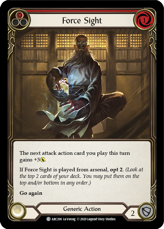 Force Sight (Red) [U-ARC206] (Arcane Rising Unlimited)  Unlimited Normal | Good Games Morley