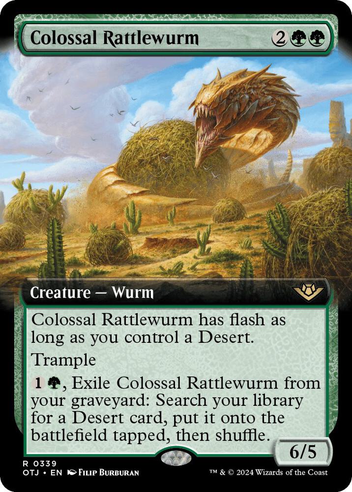 Colossal Rattlewurm 339/286 (Outlaws of Thunder Junction)  - Extended Art Foil | Good Games Morley