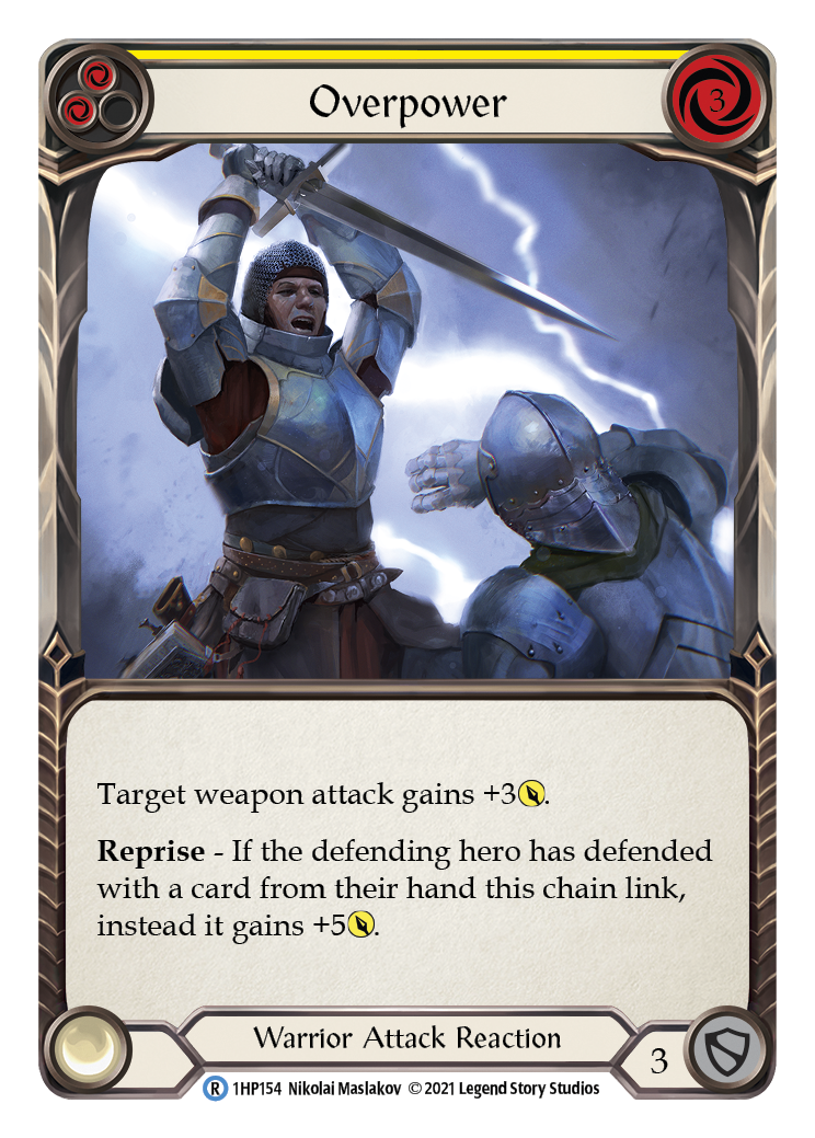 Overpower (Yellow) [1HP154] (History Pack 1) | Good Games Morley