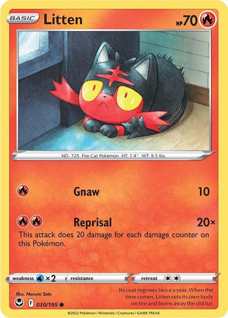 Litten (030/195) [Sword & Shield: Silver Tempest] | Good Games Morley