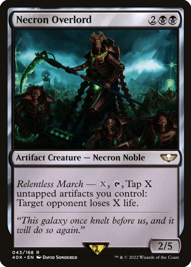 Necron Overlord 43/617 (Universes Beyond: Warhammer 40,000)  | Good Games Morley