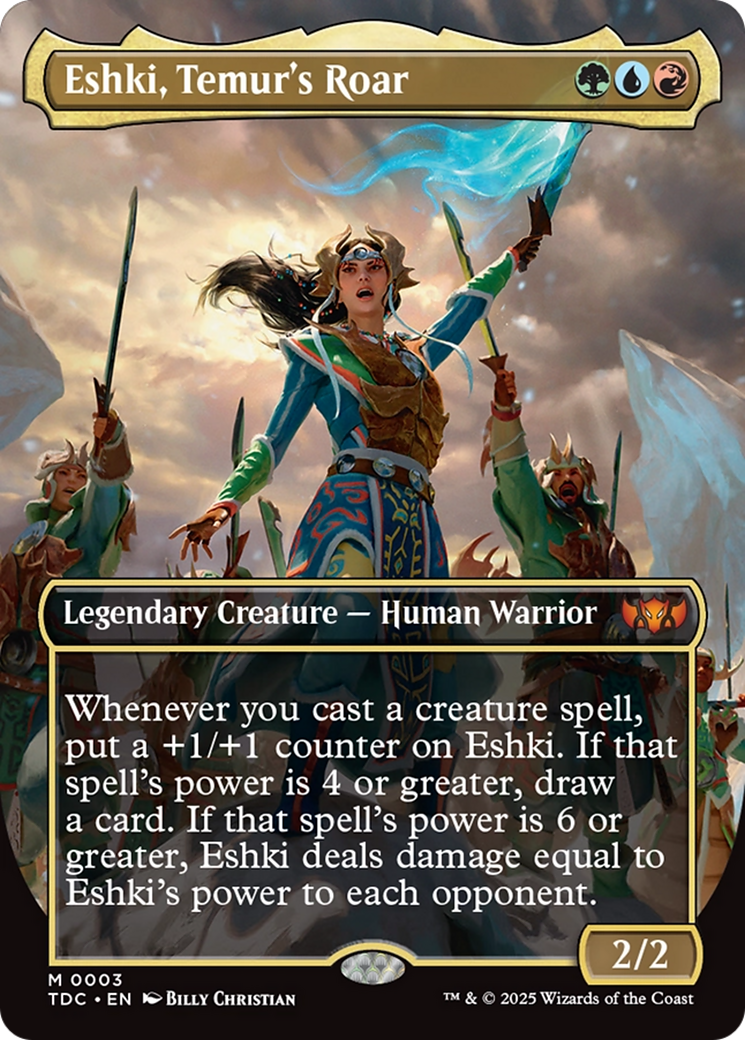 Eshki, Temur's Roar (Borderless) [Tarkir: Dragonstorm Commander] | Good Games Morley