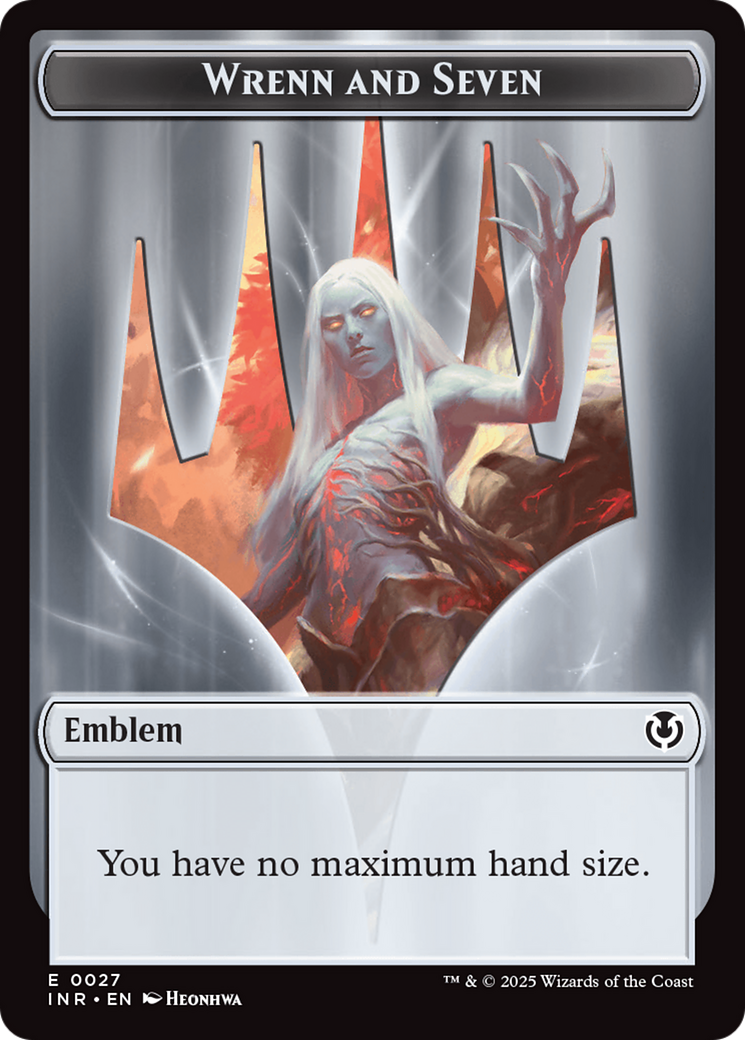 Treefolk // Emblem - Wrenn and Seven Double-Sided Token [Innistrad Remastered Tokens] | Good Games Morley