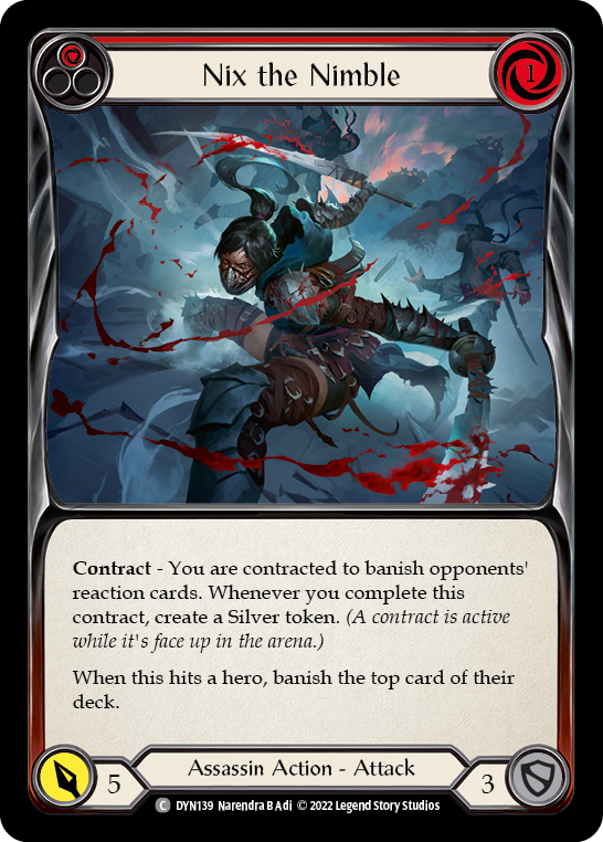 Nix the Nimble (Red) [DYN139] (Dynasty)  Rainbow Foil | Good Games Morley