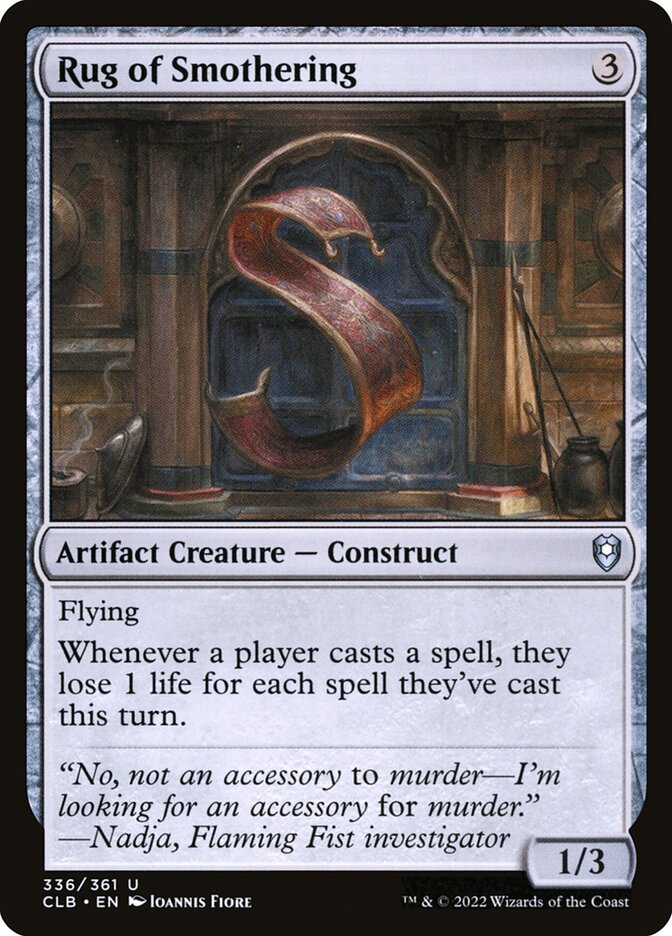 Rug of Smothering 336 (Commander Legends: Battle for Baldur's Gate)  - Foil | Good Games Morley