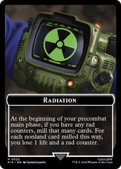 Radiation // Warrior Double-Sided Token [Fallout Tokens] | Good Games Morley