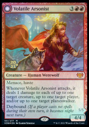 Volatile Arsonist // Dire-Strain Anarchist [Innistrad: Crimson Vow Prerelease Promos] | Good Games Morley