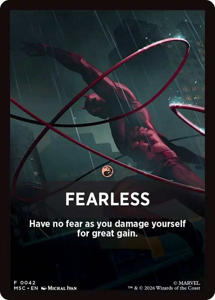 Fearless Theme Card [Marvel Super Heroes Commander] | Good Games Morley