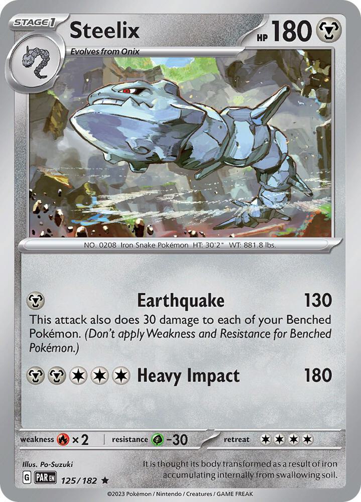Steelix 125/182 (SV04: Paradox Rift)  - Holofoil | Good Games Morley