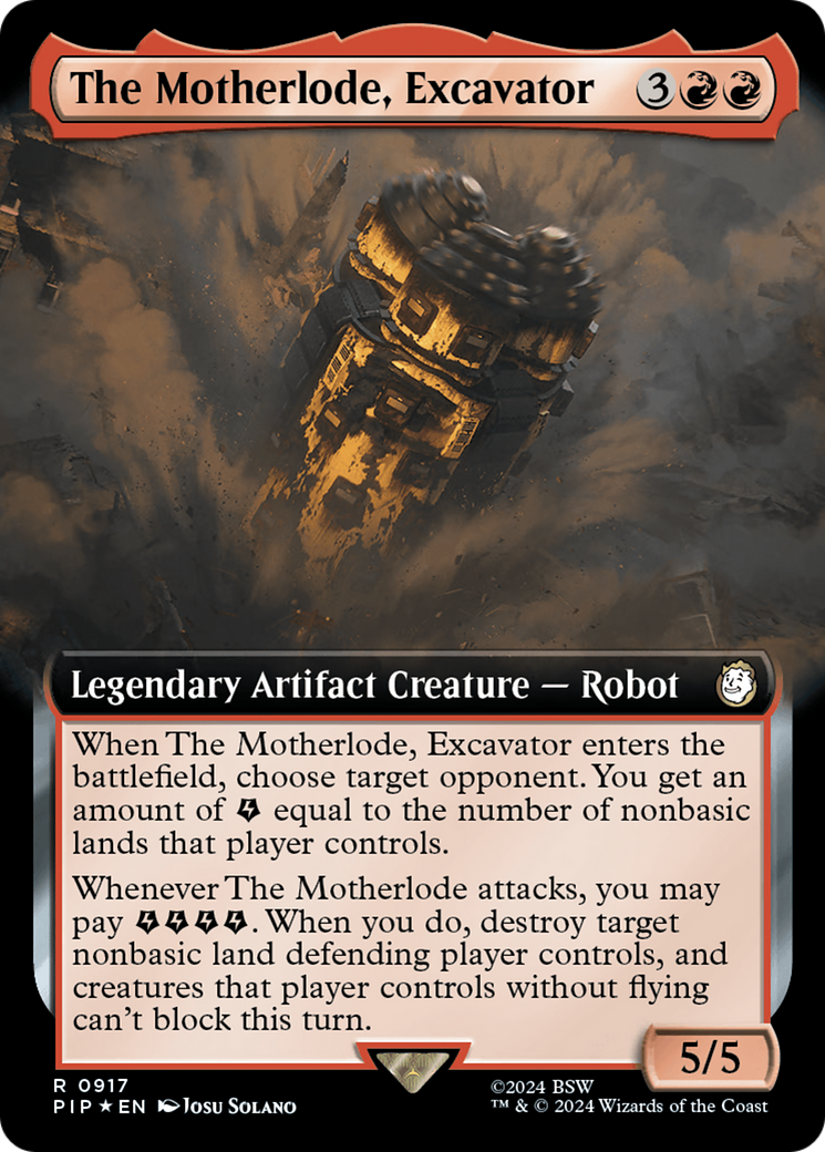 The Motherlode, Excavator (Extended Art) (Surge Foil) [Fallout] | Good Games Morley