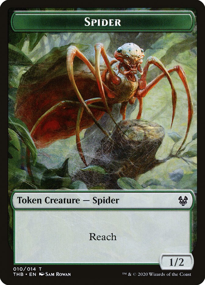 Human Soldier // Spider Double-Sided Token [Theros Beyond Death Tokens] | Good Games Morley