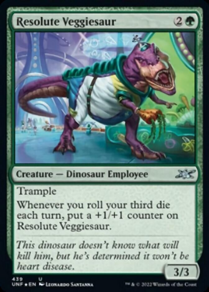 Resolute Veggiesaur (Galaxy Foil) [Unfinity] | Good Games Morley