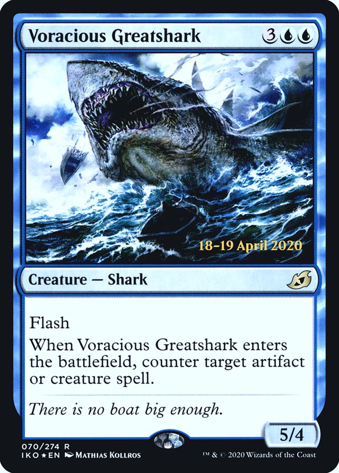 Voracious Greatshark [Ikoria: Lair of Behemoths Prerelease Promos] | Good Games Morley