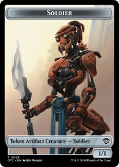 Drake // Soldier (0026) Double-Sided Token [Outlaws of Thunder Junction Commander Tokens] | Good Games Morley