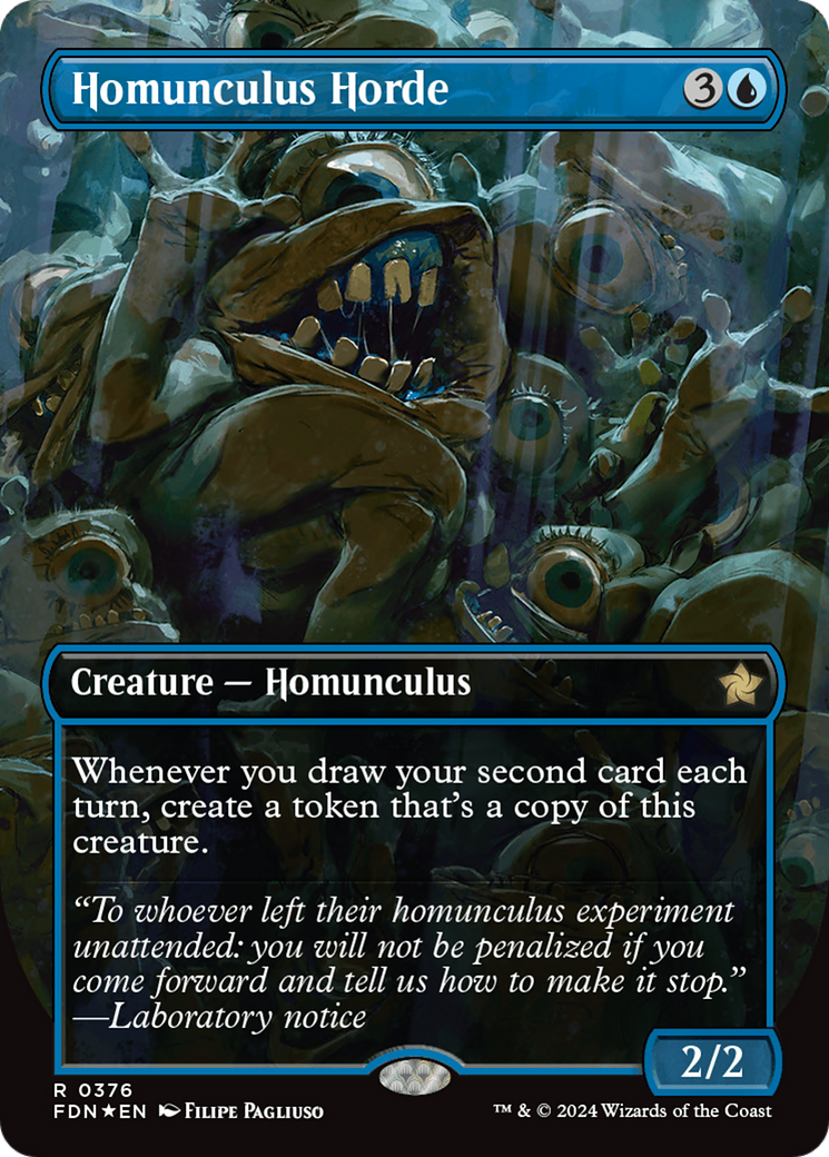 Homunculus Horde (Borderless) (Mana Foil) [Foundations] | Good Games Morley