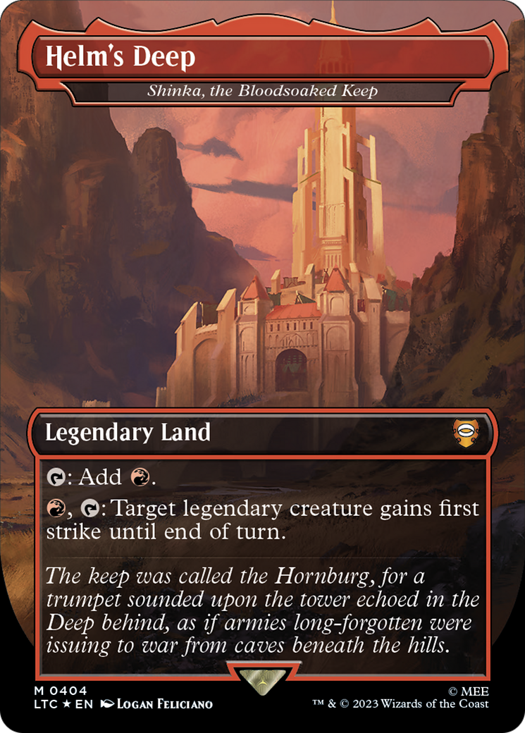 Helm's Deep - Shinka, the Bloodsoaked Keep (Surge Foil Realms and Relics) [The Lord of the Rings: Tales of Middle-Earth Commander] | Good Games Morley