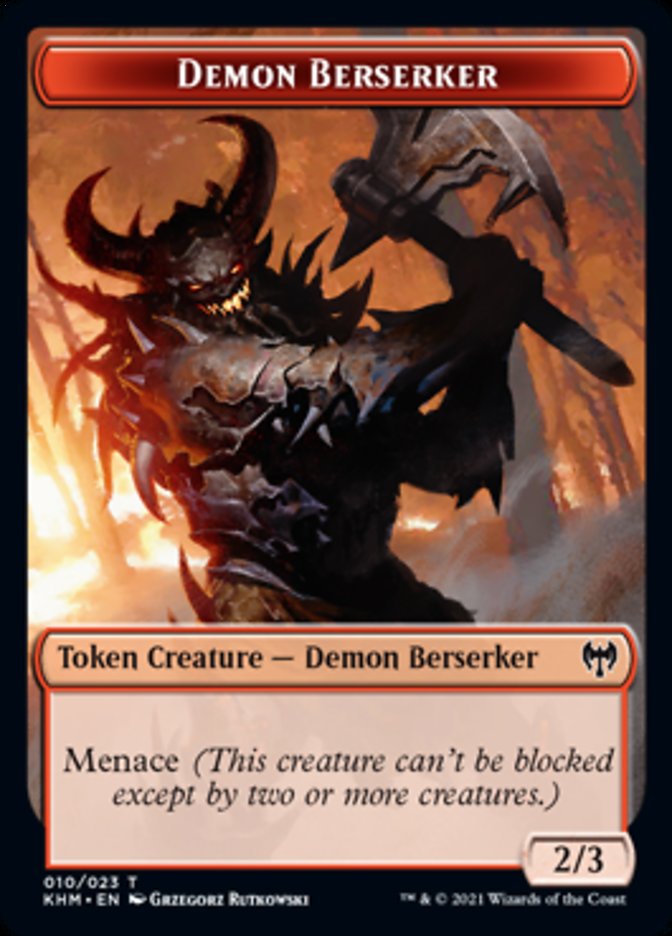Demon Berserker Token [Kaldheim Tokens] | Good Games Morley