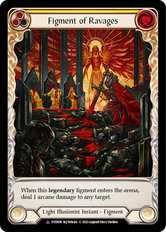 Figment of Ravages // Sekem, Archangel of Ravages (Marvel) [DTD008] (Dusk Till Dawn)  Cold Foil | Good Games Morley
