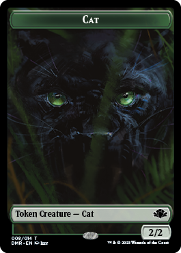 Goblin // Cat (008) Double-Sided Token [Dominaria Remastered Tokens] | Good Games Morley