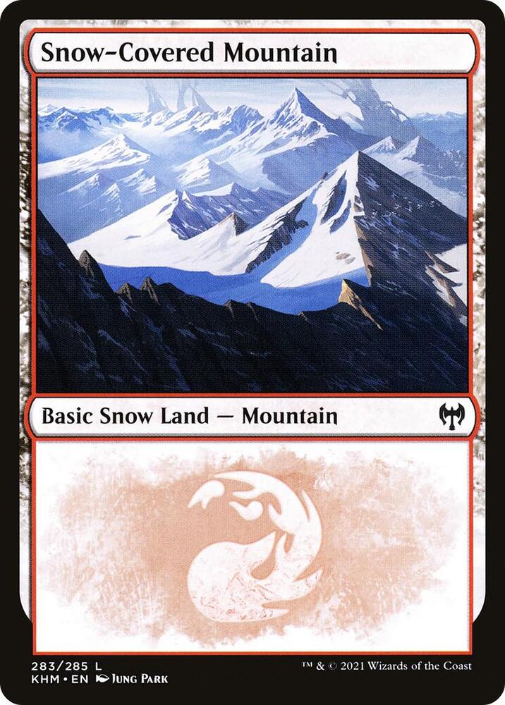 Snow-Covered Mountain 283 (Kaldheim)  - Foil | Good Games Morley